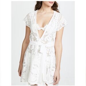 Flora Nikrooz Ivory Lace Bridal Robe